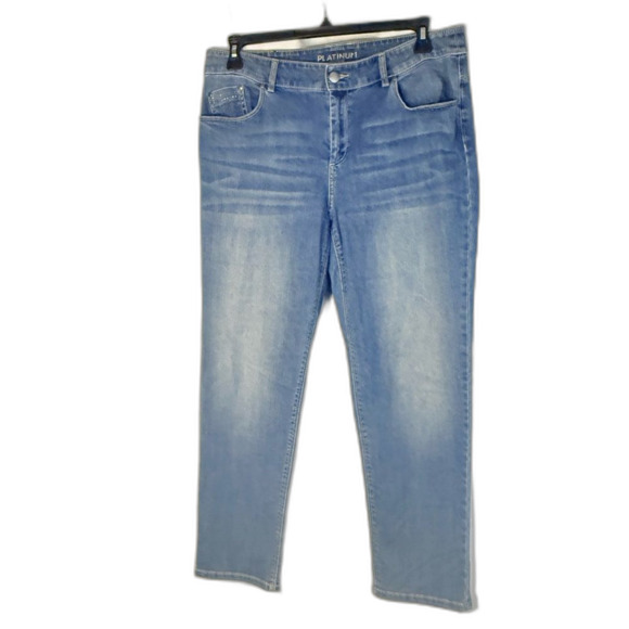 Chicos Platinum cropped  Denim Jeans size 2/12 soft stretch - Picture 1 of 10